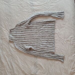 Madewell Speckled Gray Ribbed Turtleneck Sweater